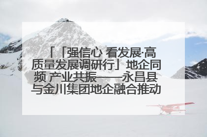「强信心 看发展·高质量发展调研行」地企同频 产业共振——永昌县与金川集团地企融合推动重大项目建设
