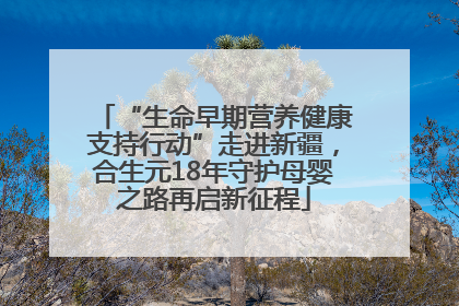 “生命早期营养健康支持行动”走进新疆，合生元18年守护母婴之路再启新征程