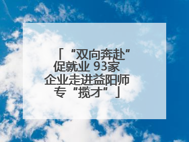 “双向奔赴”促就业 93家企业走进益阳师专“揽才”