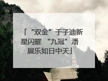 “双金”于子迪新星闪耀 “九冠”潘展乐如日中天