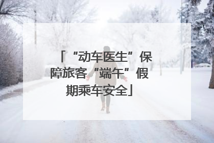 “动车医生”保障旅客“端午”假期乘车安全