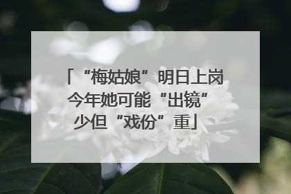 “梅姑娘”明日上岗 今年她可能“出镜”少但“戏份”重