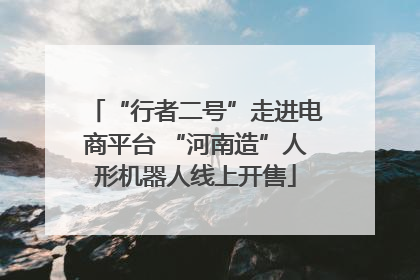 “行者二号”走进电商平台 “河南造”人形机器人线上开售