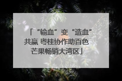 “输血”变“造血”共赢 粤桂协作助百色芒果畅销大湾区