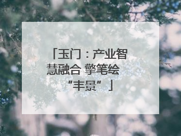 玉门：产业智慧融合 擎笔绘“丰景”