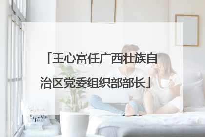 王心富任广西壮族自治区党委组织部部长