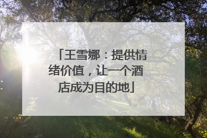 王雪娜：提供情绪价值，让一个酒店成为目的地