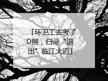 环卫工去考了D照，扫帚“退出”临江大道