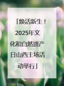 焕活新生！2025年文化和自然遗产日山西主场活动举行