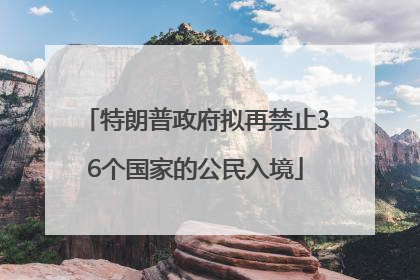 特朗普政府拟再禁止36个国家的公民入境