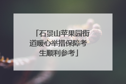 石景山苹果园街道暖心举措保障考生顺利参考