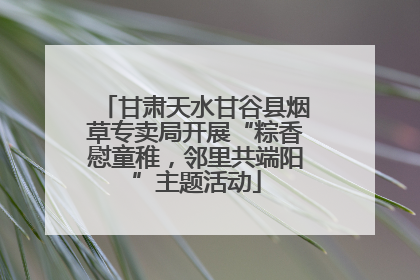 甘肃天水甘谷县烟草专卖局开展“粽香慰童稚，邻里共端阳”主题活动