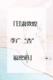 甘肃敦煌李广“杏”福密码