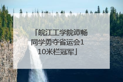 皖江工学院谭畅同学勇夺省运会110米栏冠军
