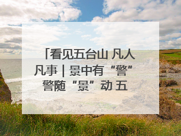 看见五台山 凡人凡事｜景中有“警” 警随“景”动 五台山景区“看得见”的平安守护