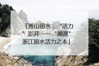 秀山丽水，“活力”澎湃——“溯源”浙江丽水活力之本
