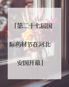 第二十七届国际药材节在河北安国开幕