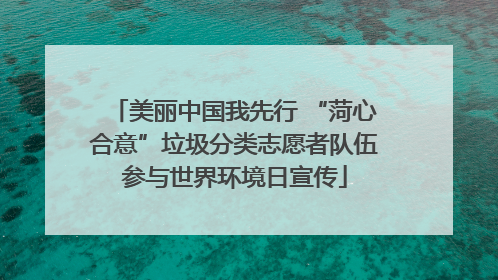 美丽中国我先行 “菏心合意”垃圾分类志愿者队伍参与世界环境日宣传