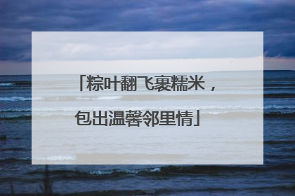 粽叶翻飞裹糯米，包出温馨邻里情