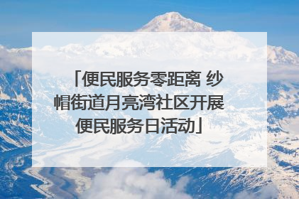 便民服务零距离 纱帽街道月亮湾社区开展便民服务日活动