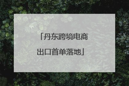 丹东跨境电商出口首单落地