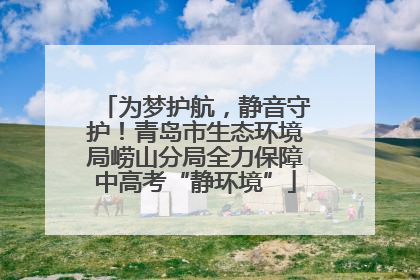 为梦护航，静音守护！青岛市生态环境局崂山分局全力保障中高考“静环境”