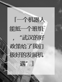 一个机器人能抵一个班组，“武汉的好政策给了我们极好的发展机遇”
