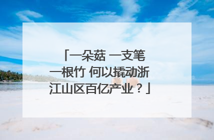 一朵菇 一支笔 一根竹 何以撬动浙江山区百亿产业？