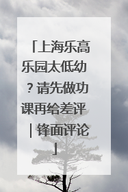 上海乐高乐园太低幼？请先做功课再给差评｜锋面评论