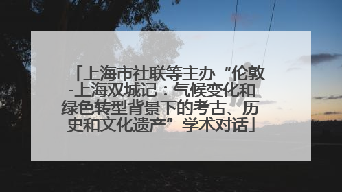 上海市社联等主办“伦敦-上海双城记：气候变化和绿色转型背景下的考古、历史和文化遗产”学术对话