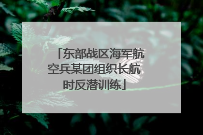 东部战区海军航空兵某团组织长航时反潜训练