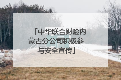 中华联合财险内蒙古分公司积极参与安全宣传