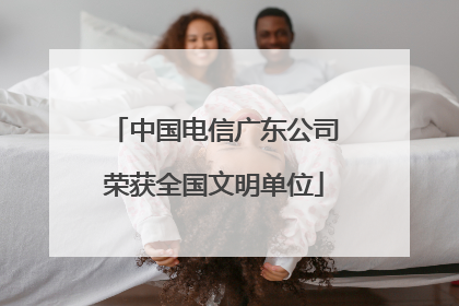 中国电信广东公司荣获全国文明单位