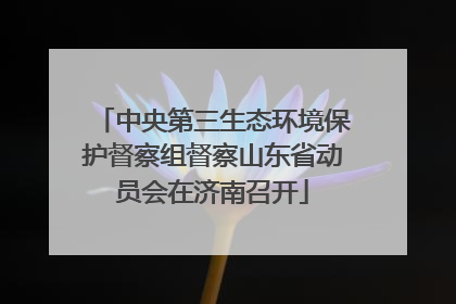 中央第三生态环境保护督察组督察山东省动员会在济南召开