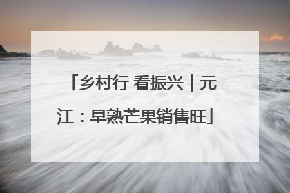 乡村行 看振兴｜元江：早熟芒果销售旺
