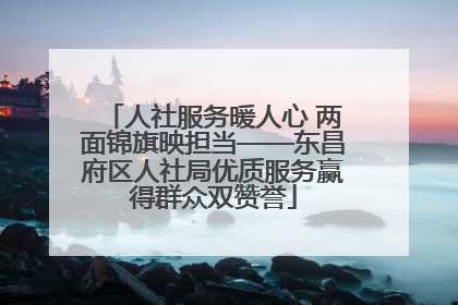 人社服务暖人心 两面锦旗映担当——东昌府区人社局优质服务赢得群众双赞誉