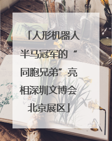人形机器人半马冠军的“同胞兄弟”亮相深圳文博会北京展区