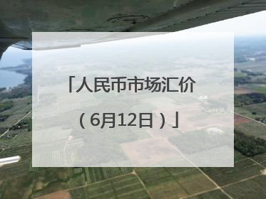 人民币市场汇价（6月12日）