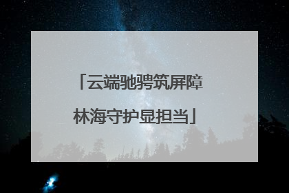 云端驰骋筑屏障 林海守护显担当