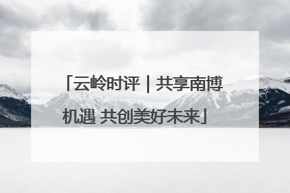 云岭时评｜共享南博机遇 共创美好未来