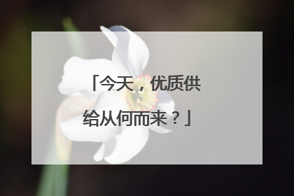 今天,优质供给从何而来?