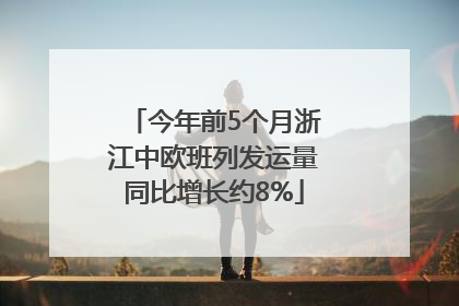 今年前5个月浙江中欧班列发运量同比增长约8%