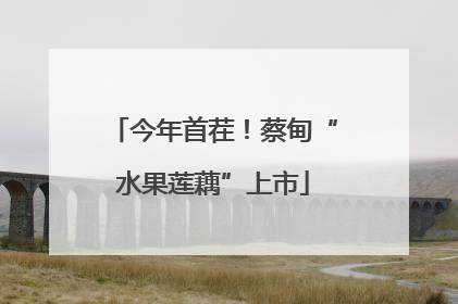 今年首茬！蔡甸“水果莲藕”上市