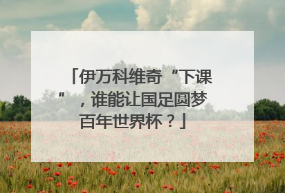 伊万科维奇“下课”，谁能让国足圆梦百年世界杯？