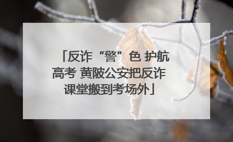 反诈“警”色 护航高考 黄陂公安把反诈课堂搬到考场外