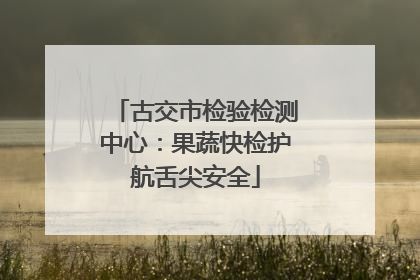 古交市检验检测中心：果蔬快检护航舌尖安全