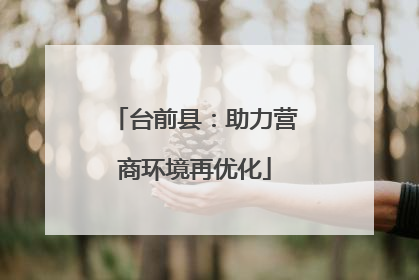 台前县：助力营商环境再优化