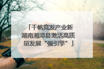 千帆竞发产业新 湖南湘潭县激活高质量发展“强引擎”