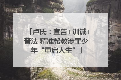 卢氏：宣告+训诫+普法 精准帮教涉罪少年“重启人生”