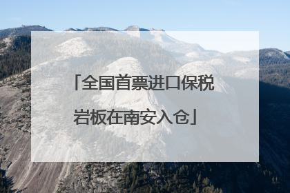 全国首票进口保税岩板在南安入仓